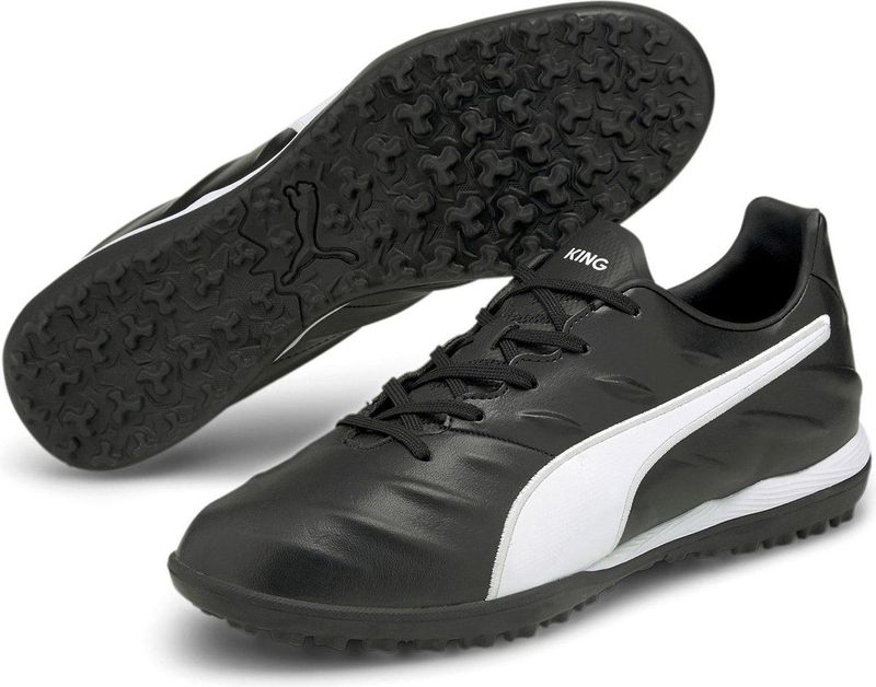 PUMA - KING PRO 21 TT - Voetbalschoenen - Zwart - Leer