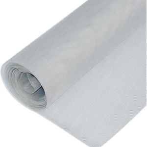 Intirilife vliegenhor van glasvezel wit per meter breedte 80cm maaswijdte 1,2mm - UV-bestendige vliegenhor hor raamdeur