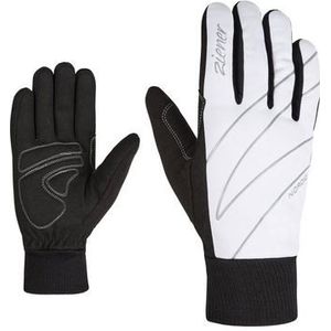 Ziener UNICA langlauf/nordic/crosscountry-handschoenen voor dames, soft-shell, winddicht, ademend, wit, 8