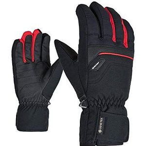 Ziener Glyn GTX Plus Glove Alpine Skihandschoenen voor heren, waterdicht, ademend, warm, Gore-Tex, zwart, rood, 6,5