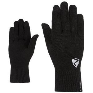 Ziener Iaco Touch gebreide handschoen | zacht, elastisch, zwart, S