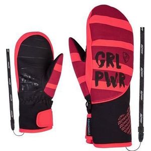 Ziener Liwani Skihandschoenen voor meisjes, waterdicht, Primaloft mode, rood, neon rood 6