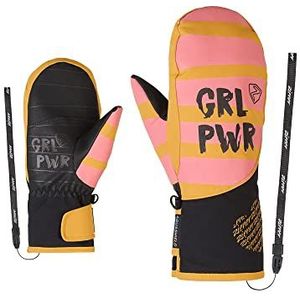 Ziener Liwani meisjes ski-/wintersport wanten | Trendy Primaloft regenjas melk goud vanille roze 7.5