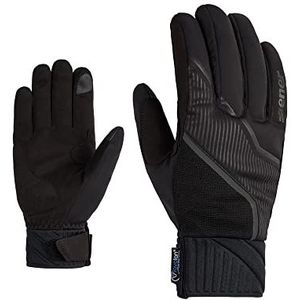 Ziener UZOMI Langlauf/Nordic/Crosscountry-handschoenen voor heren, extra warm, touch, softshell, zwart, 6