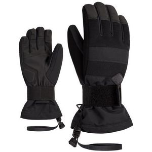 Ziener MANU Snowboard-handschoenen voor kinderen, wintersport, waterdicht, ademend, bescherming, zwart, XL