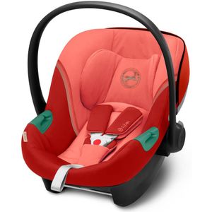 CYBEX 522001961 Gold baby-autozitje Aton S2 i-Size, Vanaf de geboorte tot ca. 24 maanden, Max. 13 kg, Incl. Pasgeboren baby-inzet, Geschikt voor SensorSafe, rood Hibiscus Red