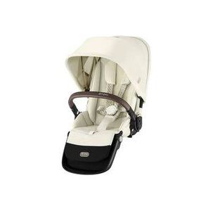 Dubbele kinderwagen Gazelle S Zitunit - Seashell Beige met Taupe Chassis