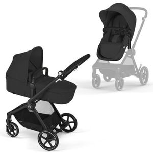 CYBEX Gold EOS 2-in-1 kinderwagen vanaf de geboorte tot 22 kg (ca. 4 jaar), Moon Black