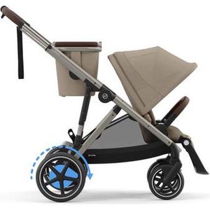 Cybex - e-Gazelle S - Kinderwagen - Almond Beige - Taupe Frame
