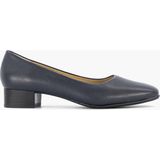 Medicus leren pumps met lage hak donkerblauw