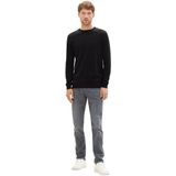 TOM TAILOR - Josh Regular Slim Jeans - Grijs - Denim - Hyperelastisch