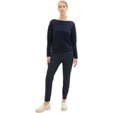 TOM TAILOR - Kanten Sweatshirt - Marineblauw - Viscose en Polyestermix