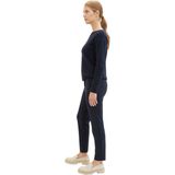 TOM TAILOR - Kanten Sweatshirt - Marineblauw - Viscose en Polyestermix