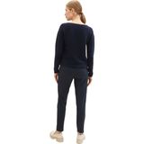 TOM TAILOR - Kanten Sweatshirt - Marineblauw - Viscose en Polyestermix
