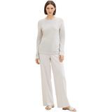 TOM TAILOR - Gebreide Trui - Dusty Alabaster Melange - Biologisch Katoen