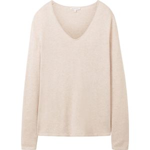 TOM TAILOR - Basic Gebreide Trui - Desert Sand Melange - 1012976