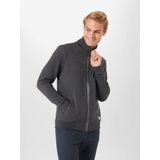 TOM TAILOR Mannen Sweatjack met opstaande kraag 1021269, 11086 - Dark Grey Melange, XXL