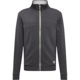 TOM TAILOR Mannen Sweatjack met opstaande kraag 1021269, 11086 - Dark Grey Melange, XXL