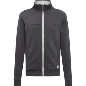 TOM TAILOR Mannen Sweatjack met opstaande kraag 1021269, 11086 - Dark Grey Melange, XXL
