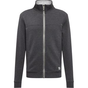 TOM TAILOR Mannen Sweatjack met opstaande kraag 1021269, 11086 - Dark Grey Melange, XXL