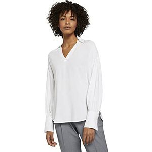 TOM TAILOR mine to five Dames Losse blouse met ballonmouwen 1023174, 10315 - Whisper White, 42