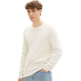TOM TAILOR - 26122 - Gestructureerde Trui - Oat Milk Melange - Regular Fit