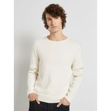 TOM TAILOR - 26122 - Gestructureerde Trui - Oat Milk Melange - Regular Fit