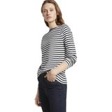 TOM TAILOR interlock with contrast neck Dames T-shirt