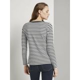 TOM TAILOR interlock with contrast neck Dames T-shirt