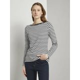 TOM TAILOR interlock with contrast neck Dames T-shirt