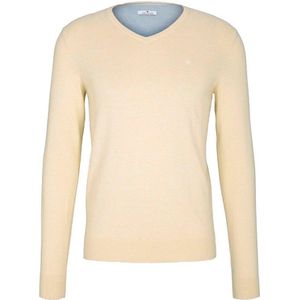 Tom Tailor - V-hals trui - Heren - Mais - Katoen - 1012820