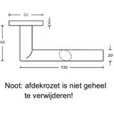 Hafi Private Line - Deurkruk model 208 vierkant RVS geborsteld