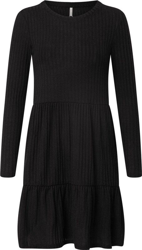 Hailys gebreide jurk alva Zwart-Xs
