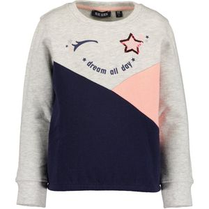 Blue Seven - Meisjes sweater - Grey/navy - Maat 98