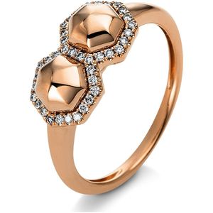Luna Creation - Ring - Dames - Roodgoud 14K - Diamant - 0.14 ct - 1Q816R454-1-54