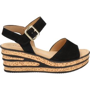 Gabor 651 Sandalen - Met Sleehak - Dames - Zwart - Maat 42