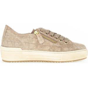 Gabor, Beige Suède Dames Sneakers Beige, Dames, Maat:41 EU