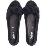 Gabor - Ballerina's - Zwart - Suède - Vetersluiting