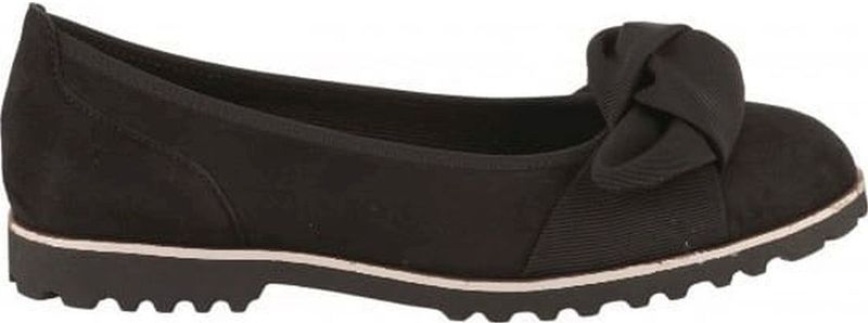 Gabor - Ballerina's - Zwart - Suède - Vetersluiting