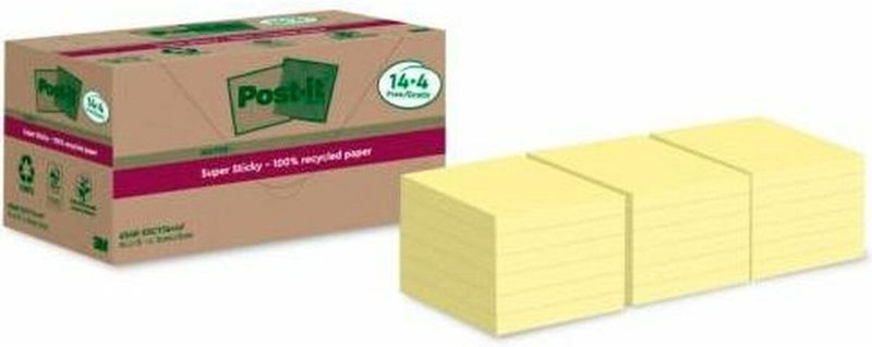 Post-It 7100284878, Rund, Gelb, Papier, 100%, 76 mm, 76 mm