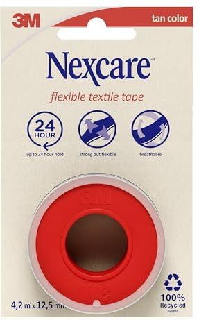 Nexcare - Flexibele Textieltape - Wit - 1,25 cm x 9,1 m