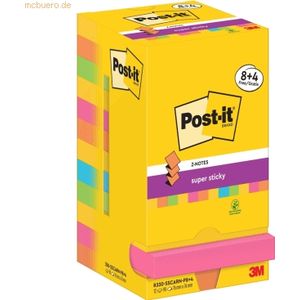 Post-it® notitieblaadjes super sticky Z-Notes, 12 blokken, 76 x 76 mm