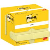 Post-It Notes, 100 vel, ft 38 x 51 mm, geel, pak van 12 blokken