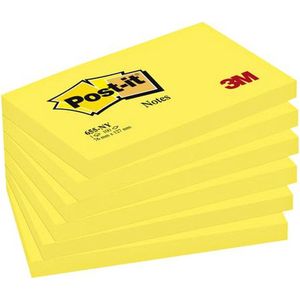 Memoblok post-it 655 76x127mm neon geel | 72 stuks