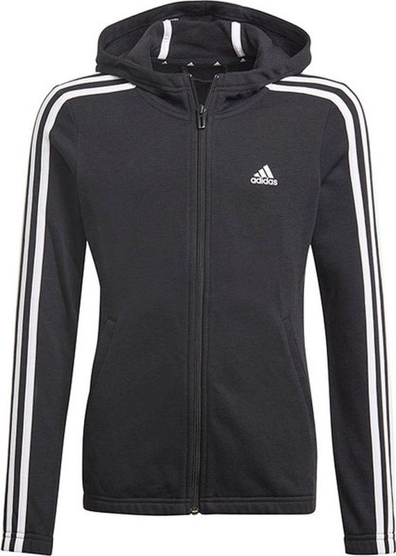 adidas - Essentials 3S - Kinder Sweatshirt - Met Capuchon en Ritssluiting