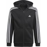 adidas - Essentials 3S - Kinderjack - Zwart - Met Rits en Capuchon