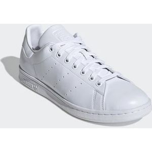 Adidas Originals, Witte Leren Sneakers met Geperforeerde Strepen Wit, Heren, Maat:45 1/3 EU