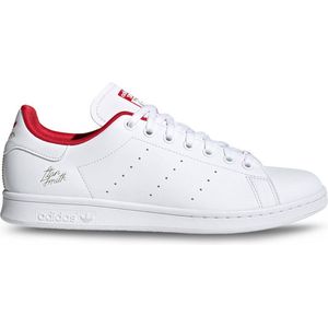 Adidas Originals, Wit Leer Groene Inzet Sneakers Wit, Heren, Maat:44 EU
