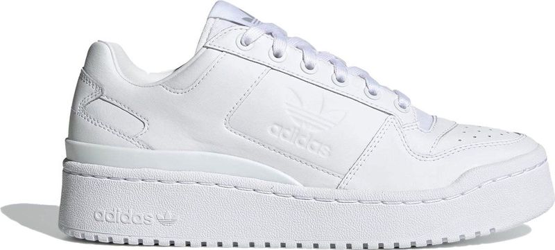 Sneakers - Effen - Leer - Plateau - Snoersluiting