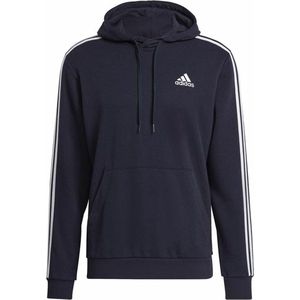 adidas - Essentials 3-Bandes - Hoodie - Zwart - Fleece